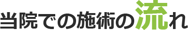 当院での施術の流れ